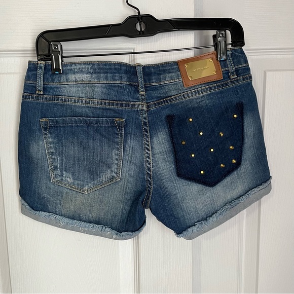 LADY DUTCH GOLD STUDDED JEAN SHORTS - Picture 10 of 11
